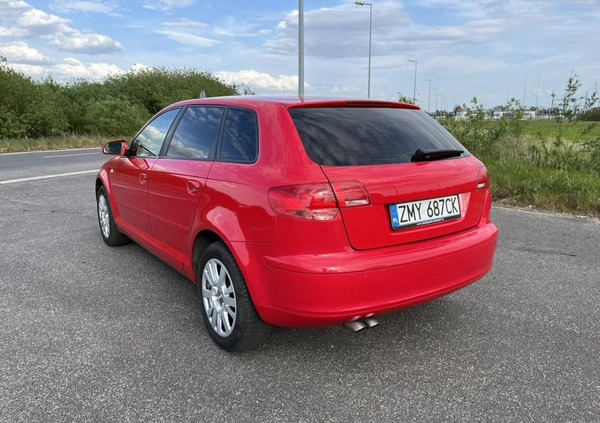 Audi A3 cena 20000 przebieg: 246125, rok produkcji 2007 z Dębno małe 277